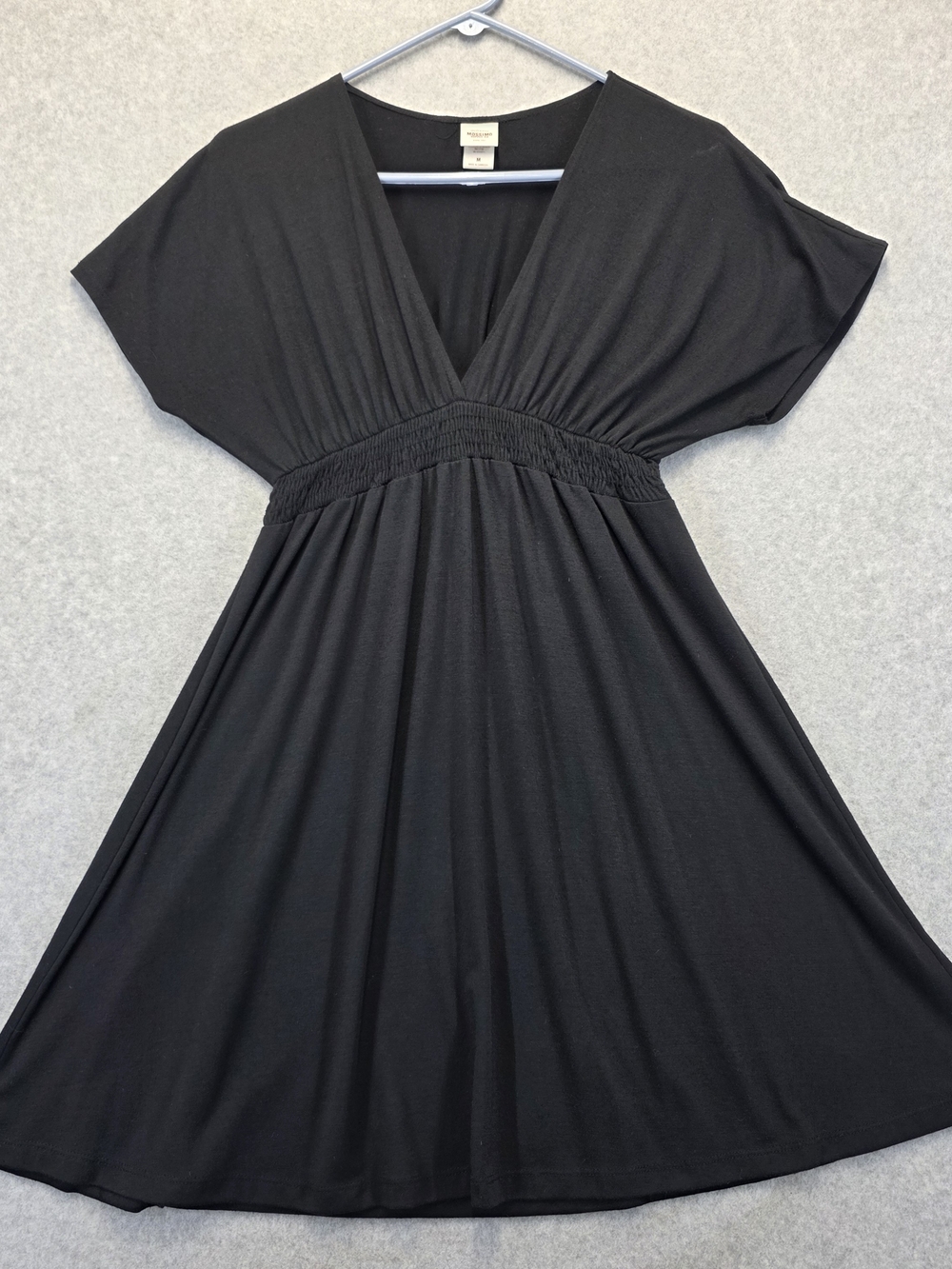 Mossimo Supply Co. Black V-Neck Empire-Waist A-Line Dress